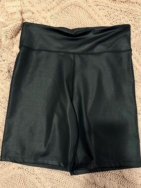 Abercrombie & Fitch Black shiny size L Bike Shorts- like new- yoga running